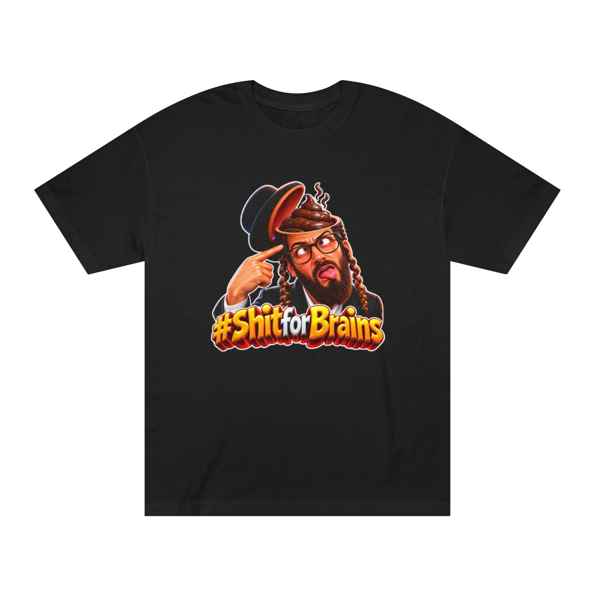 #ShitForBrains Graphic Tee — Funny Retro Character T-Shirt