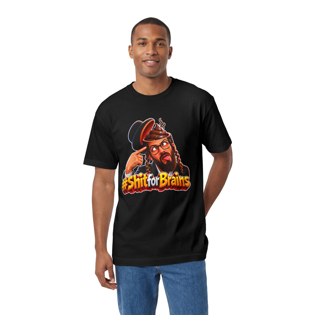 #ShitForBrains Graphic Tee — Funny Retro Character T-Shirt